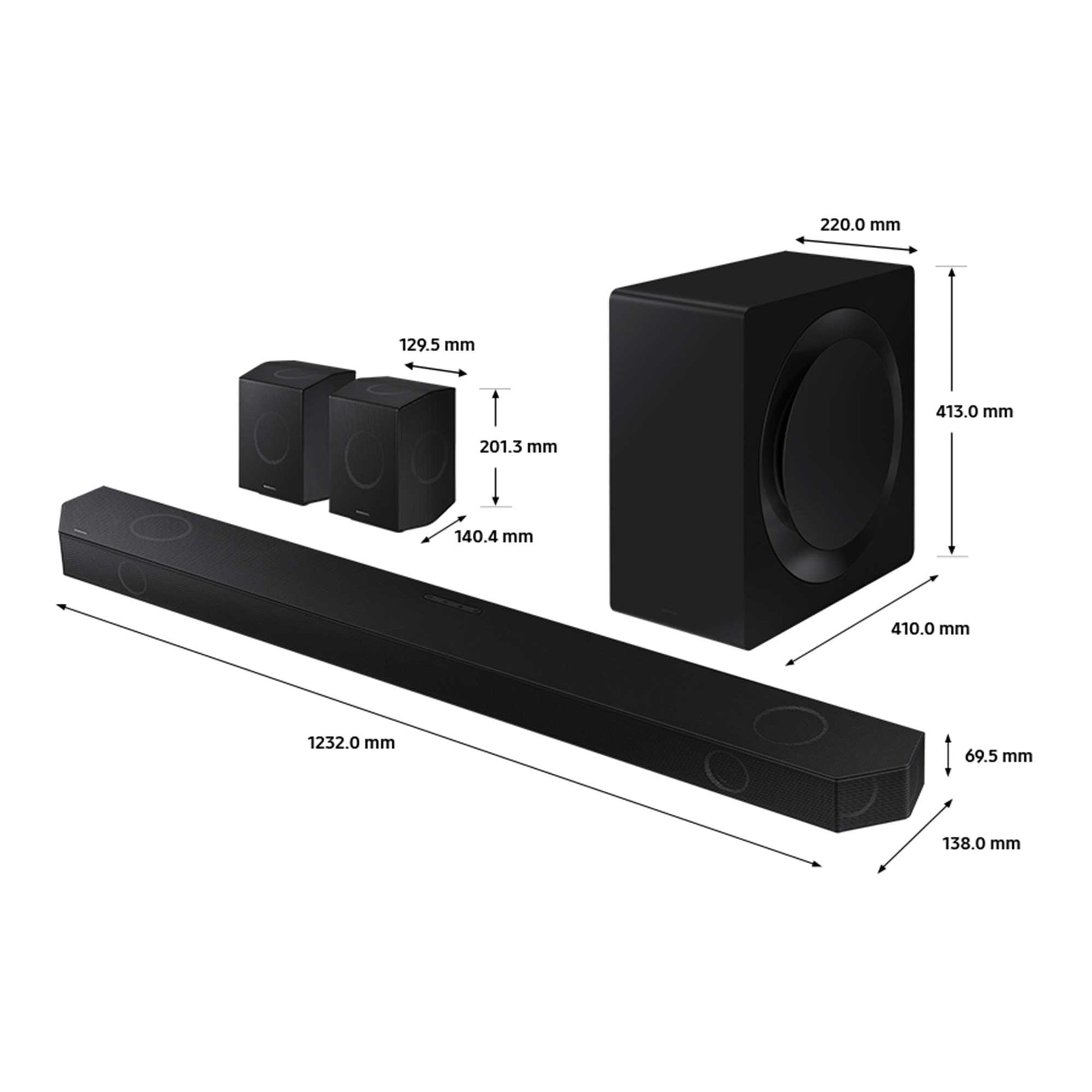 Samsung HW-Q990D Dimensions