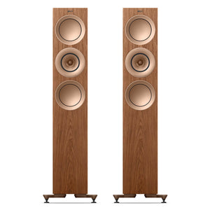 KEF R7 Meta Walnut Front View
