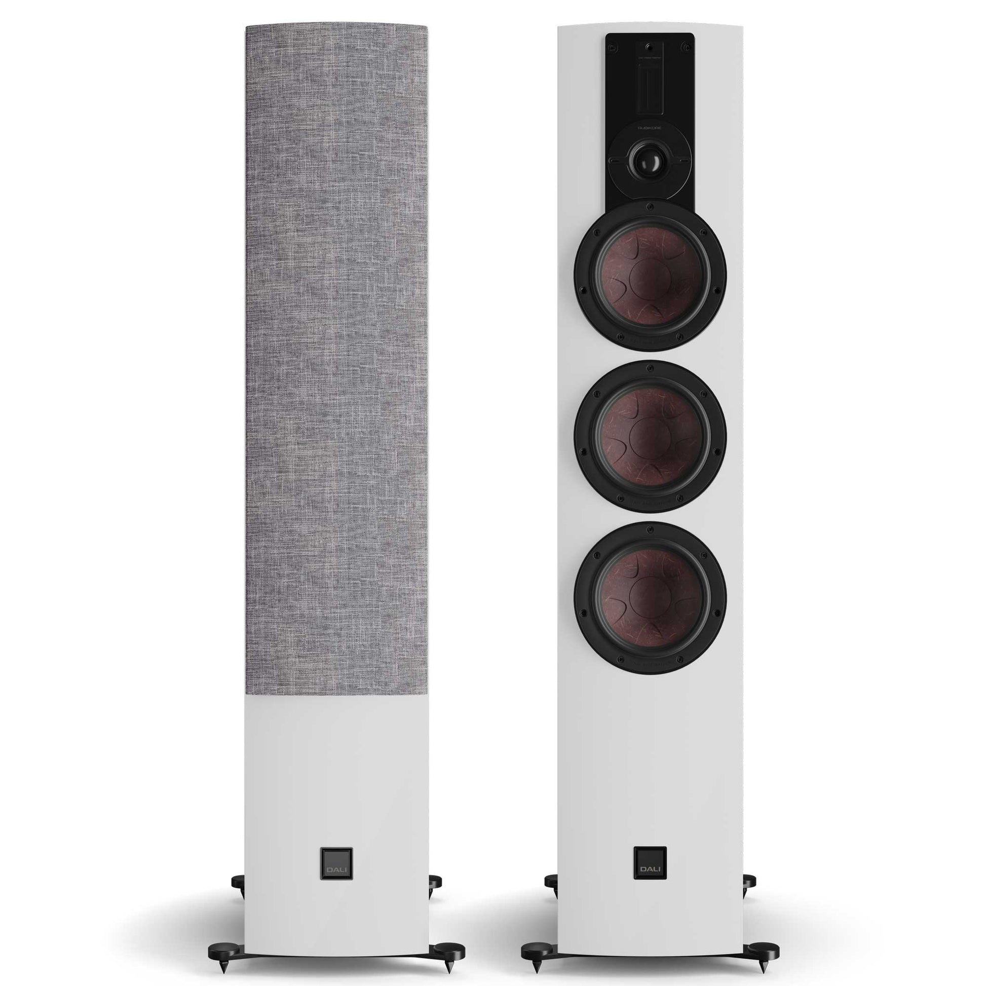 Dali Rubikore 8 White High Gloss Front and Rear View