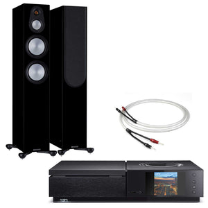 Naim Uniti Star wth Monitor Audio Silver 300 Gloss Black