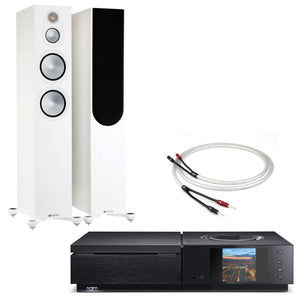 Naim Uniti Star wth Monitor Audio Silver 300 Satin White