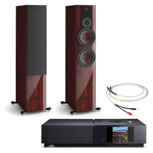 Naim Uniti Nova with Dali Rubikore 6 Speakers Maroon High Gloss