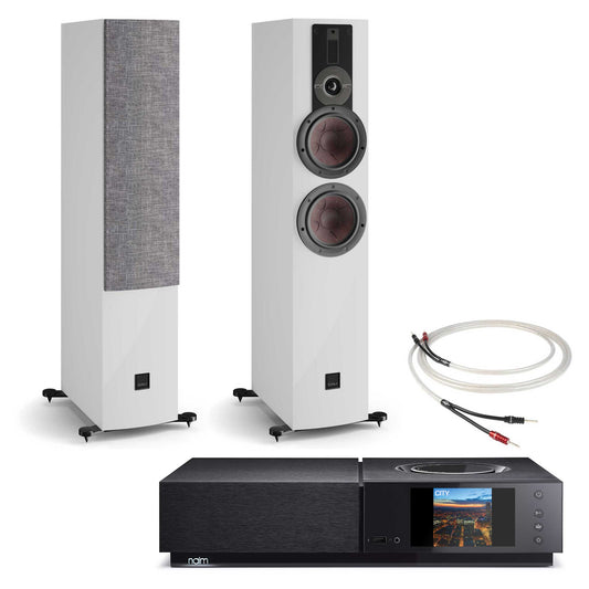 Naim Uniti Nova with Dali Rubikore 6 Speakers White High Gloss