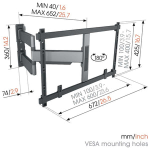 Vogels Elite TVM 5645 Dimensions