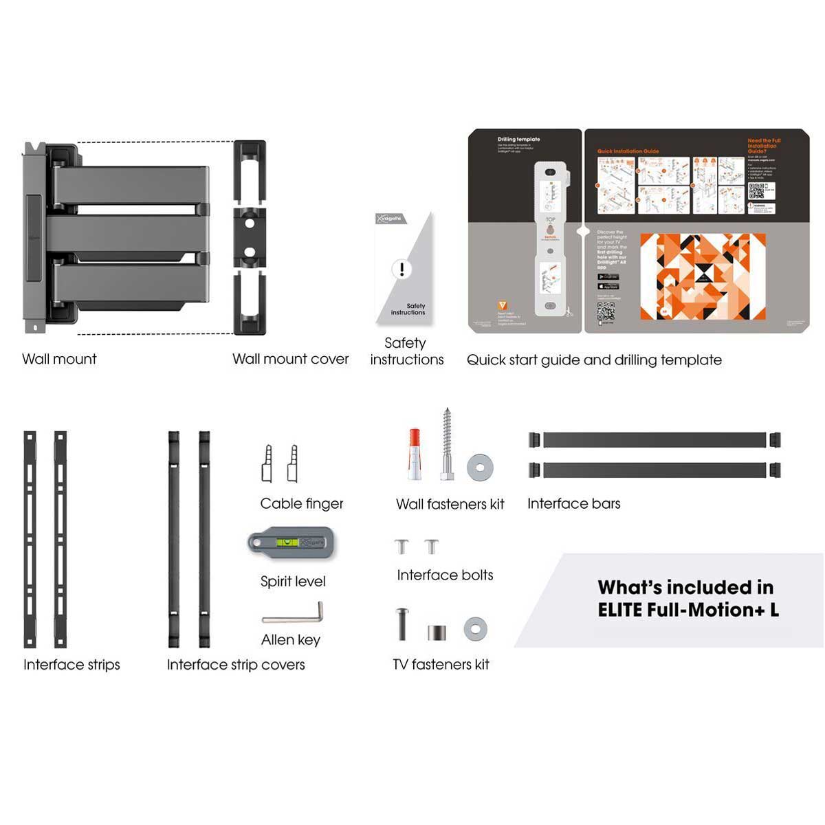 Vogels Elite TVM 5645 Kit Contents