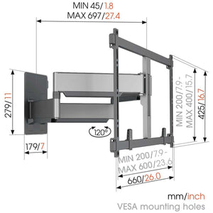 Vogels TVM 5855 Dimensions