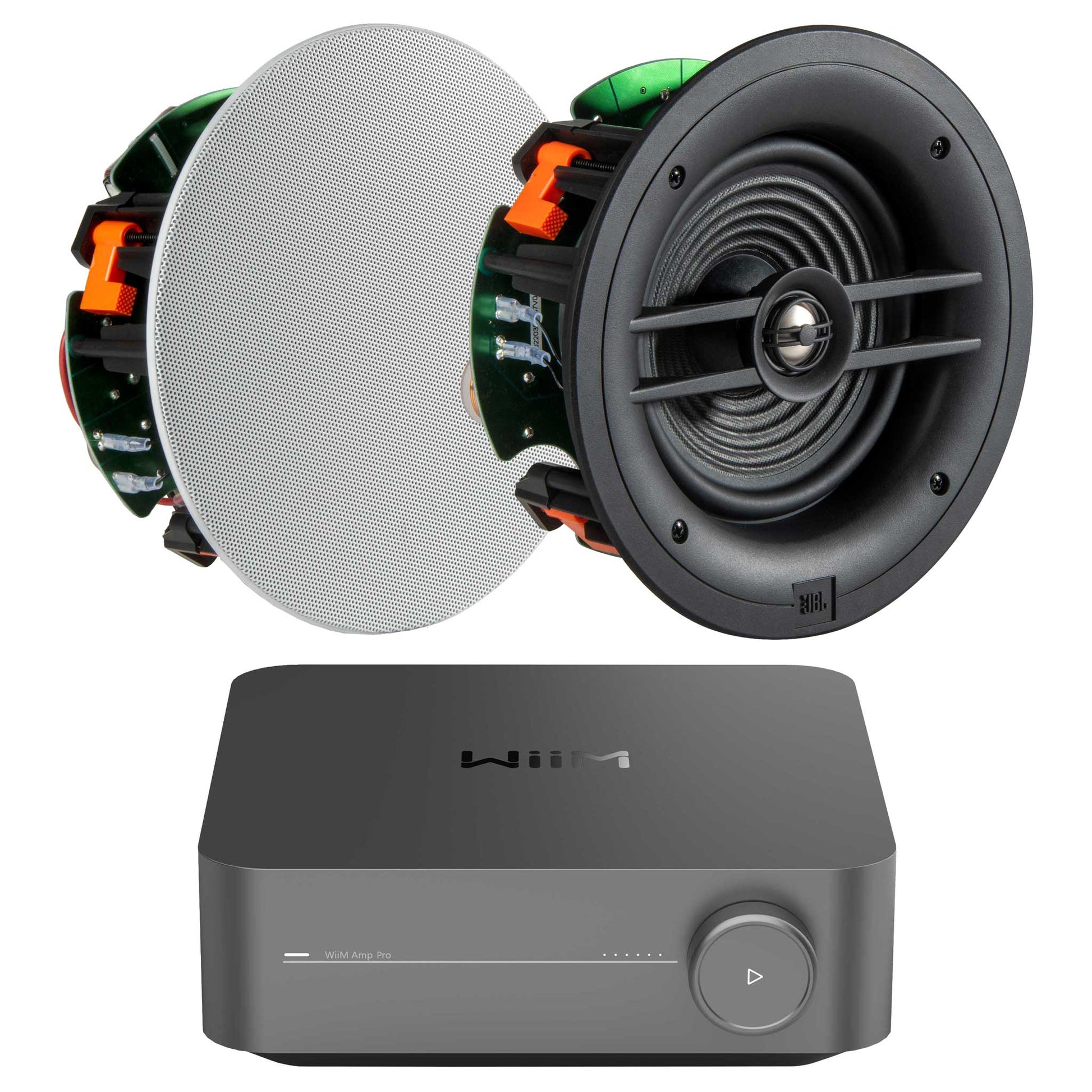 WiiM Amp Pro with JBL Stage 260C In-Ceiling Set