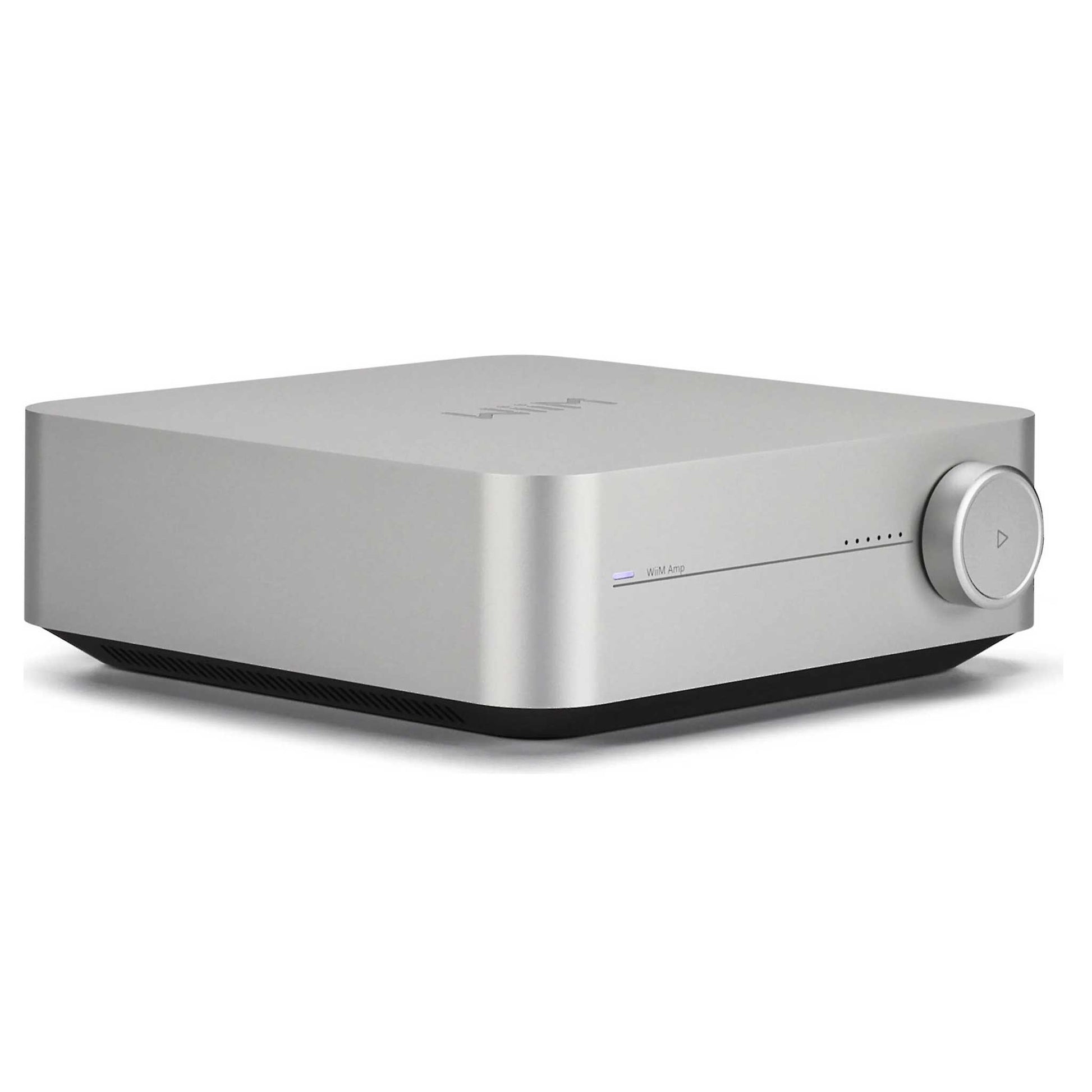 WiiM Amp Silver Angled View