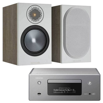 Denon Ceol N11 With Monitor Audio Bronze 50 Speakers Grey