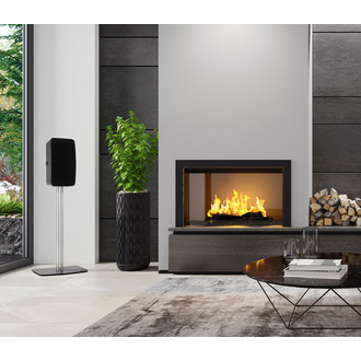 Mountson Premium Sonos Five Floor Stand Black Room Setting Vertical