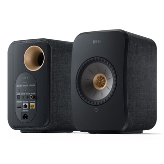 KEF LSX II Carbon Black Angled View
