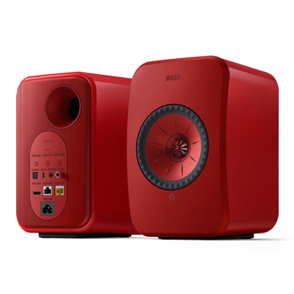 KEF LSX II Lava Red Angled View