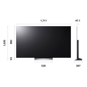 LG OLED77C36LC Dimensions