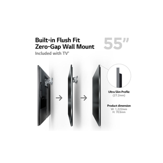 LG OLED55G36LA Flush-Fit Wall Mount Included