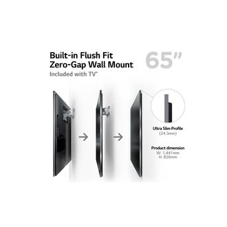 LG OLED65G36LA Flush-Fit Wall Mount Included