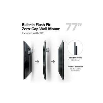 LG OLED77G36LA Flush-Fit Wall Mount Included