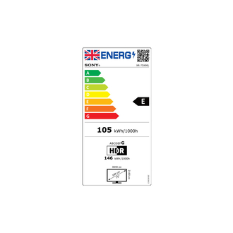 Sony XR75X90L Energy Label