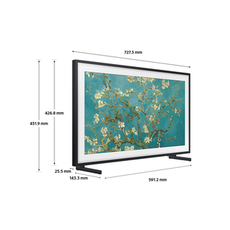 Samsung The Frame QE32LS03C 32" Art Mode TV Dimensions