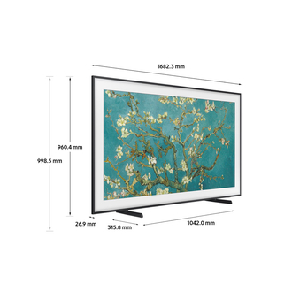 Samsung The Frame QE75LS03B 75" Art Mode TV Dimensions