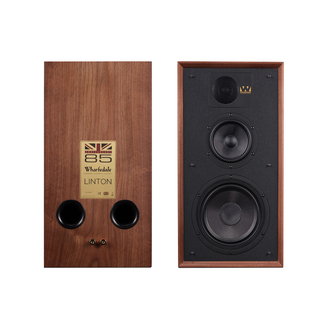 Wharfedale Linton Heritage Walnut Front and Rear View