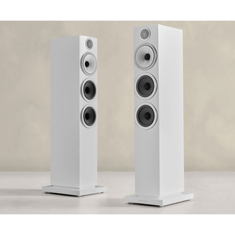 Bowers & Wilkins 704 S3 Satin White Angled View