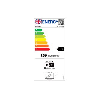 Samsung UE75CU8500 Energy Label
