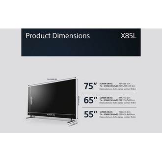 Sony BRAVIA KD65X85L Dimensions