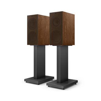 KEF R3 Meta Walnut with grilles on