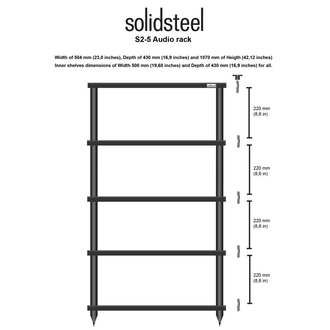 Solidsteel S2-5 Hi-Fi Rack Dimensions