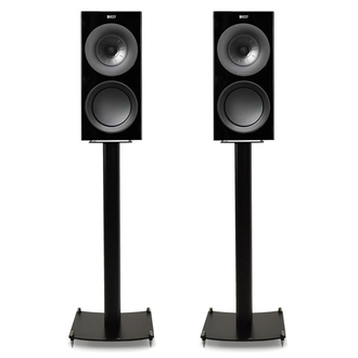 Atacama NeXXus 600 Essential Speaker Stands Black With KEF R3