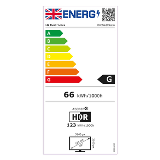 LG OLED48C46LA energy label