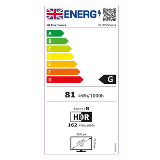 LG OLED55C46LA energy label