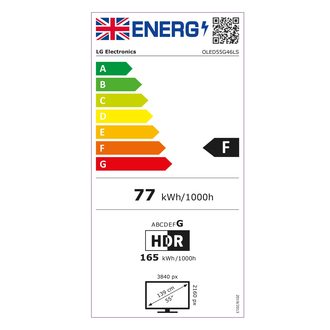 LG OLED55G46LS energy label