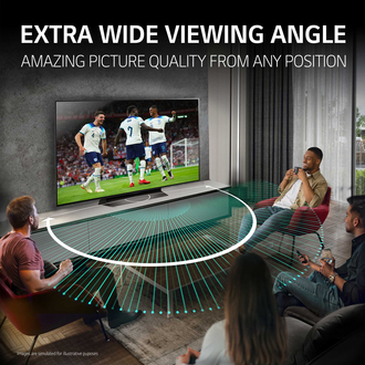 LG OLED77C46LA wide viewing angle