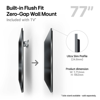 LG OLED77G45LW flush-fit wall mount