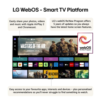 LG OLED83G45LW webOS 24 smart platform